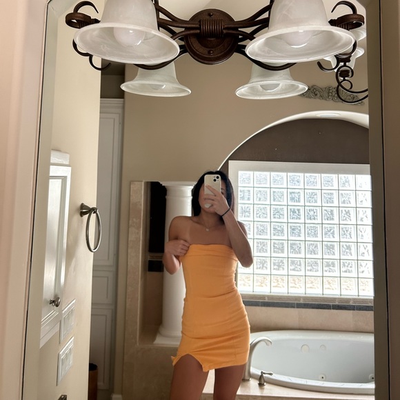 Hello Molly Dresses & Skirts - Hello Molly Tangerine Bodycon Mini Dress Size S/US4